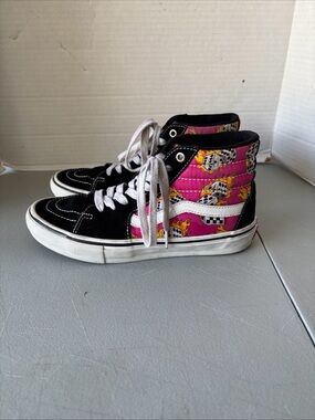 Van's Flaming Dice High Top Skater Shoes Men's US Size 7.5 PopCush Insole